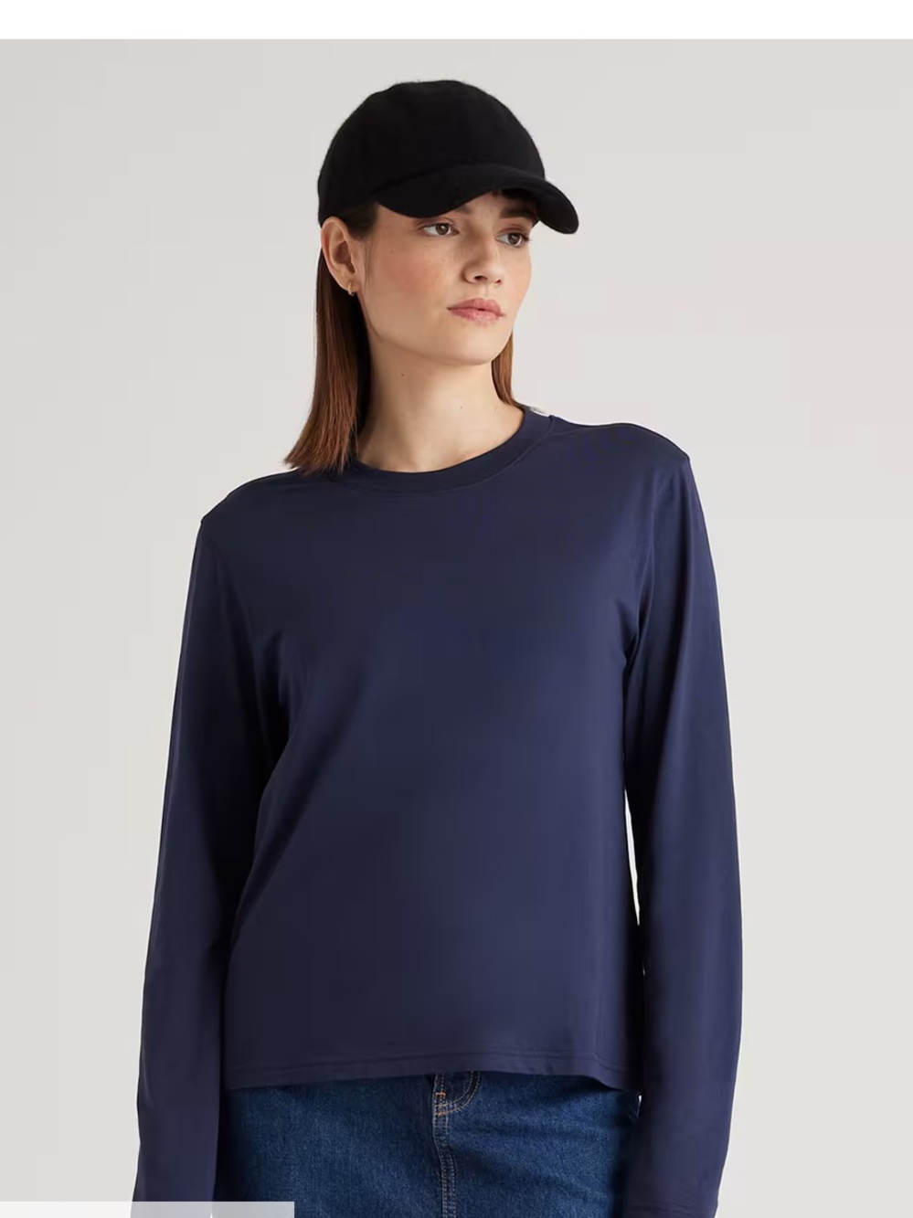 Quince Modal Relaxed Long Sleeve Tee Deep Navy new